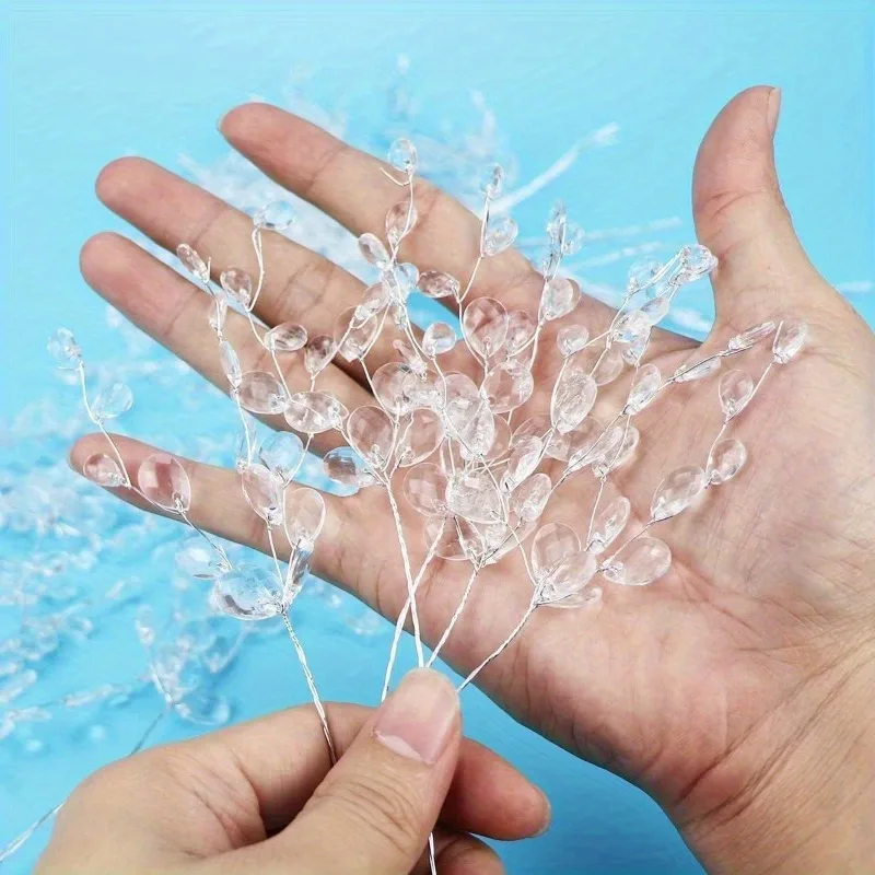Florist Supply Bulk - 10/20pcs Acrylic Bead Flower Stems with