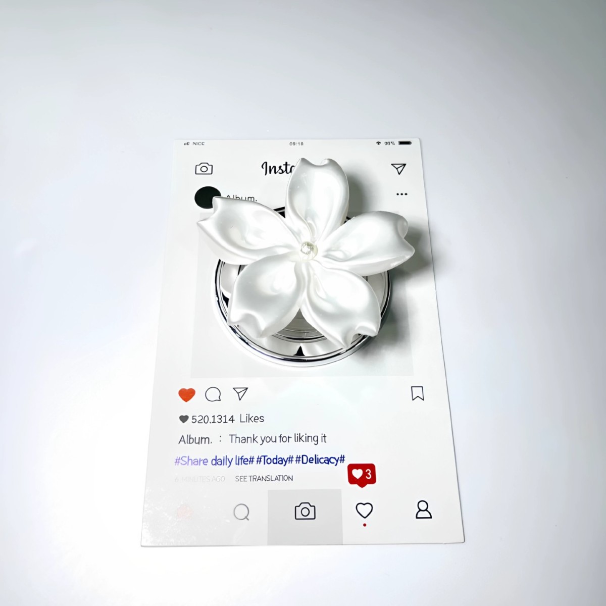 Satin Pearl Flower Magnetic Ph - Supply Florist 评论和价格