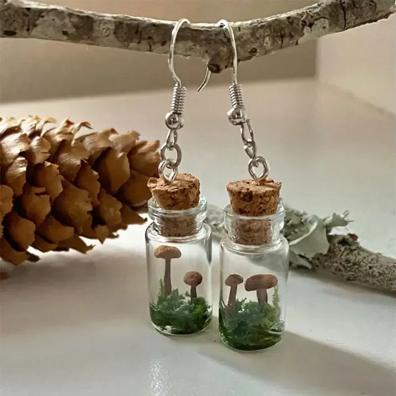 Real Mushroom Earrings Jar/Bot - Preserved Moss Sheet 评论和价格