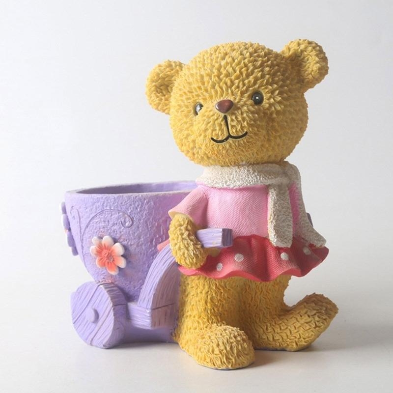 Lovely Bear Gypsum Silicone Mo - Florist Supply Vases 评论和价格