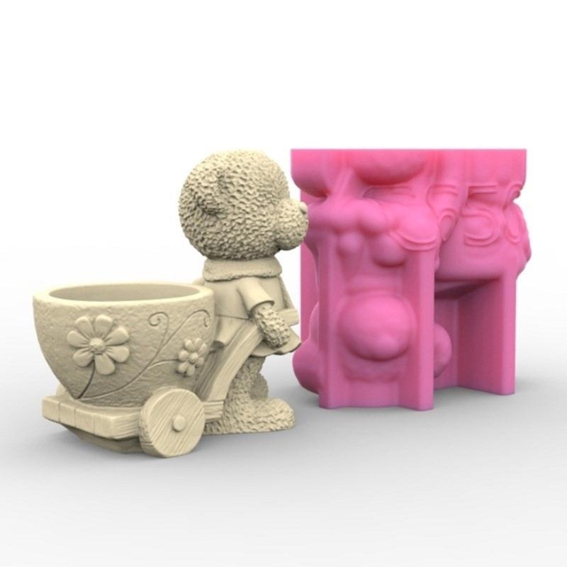 Lovely Bear Gypsum Silicone Mo - Florist Supply Vases 评论和价格